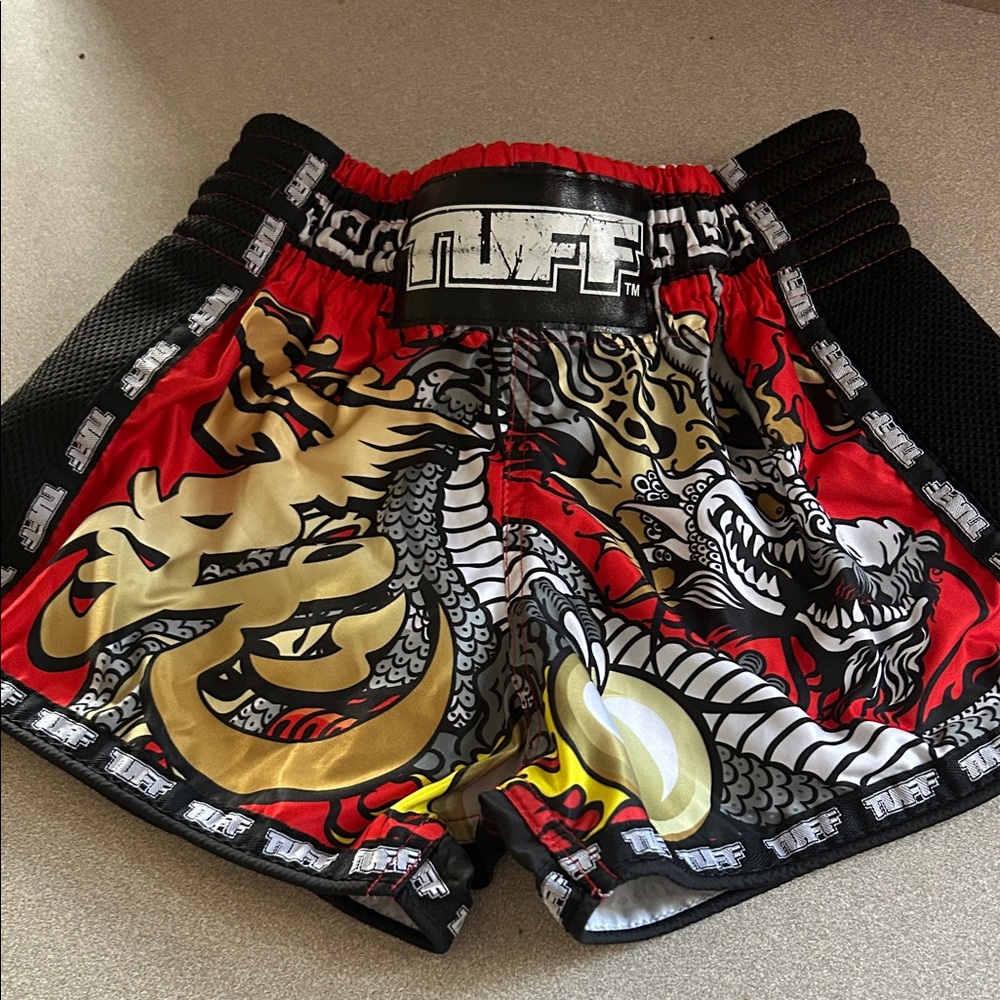 Kids Red and Black Dragon boxing shorts excellent condition